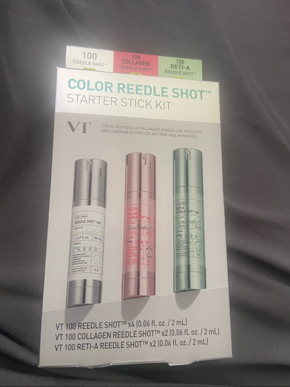 Color Reedle Shot Starter Stick Kit – Silver, Pink, Green